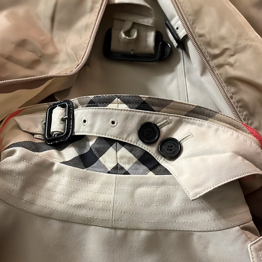Burberry heritage Chelsea trench long stone US sz 6 - Picture 10 of 16